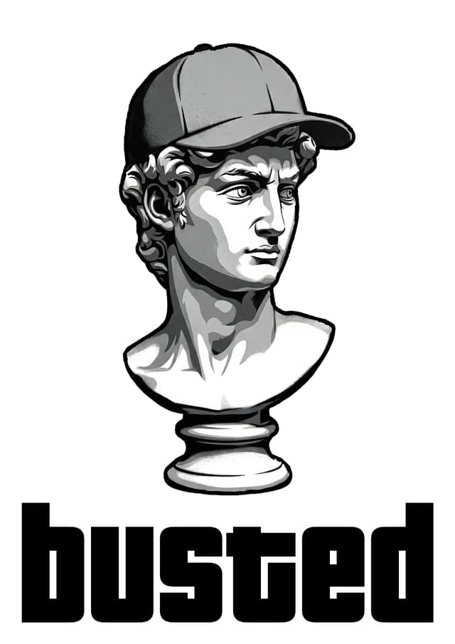 Busted sticker